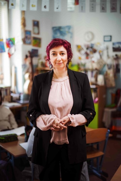 Herečka Simona Babčáková, která podporuje změny ve vzdělávání.